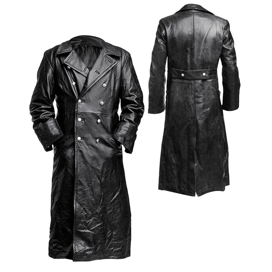 WWII German Waffen Elite Officer’s Leather Coat - Bull Armour