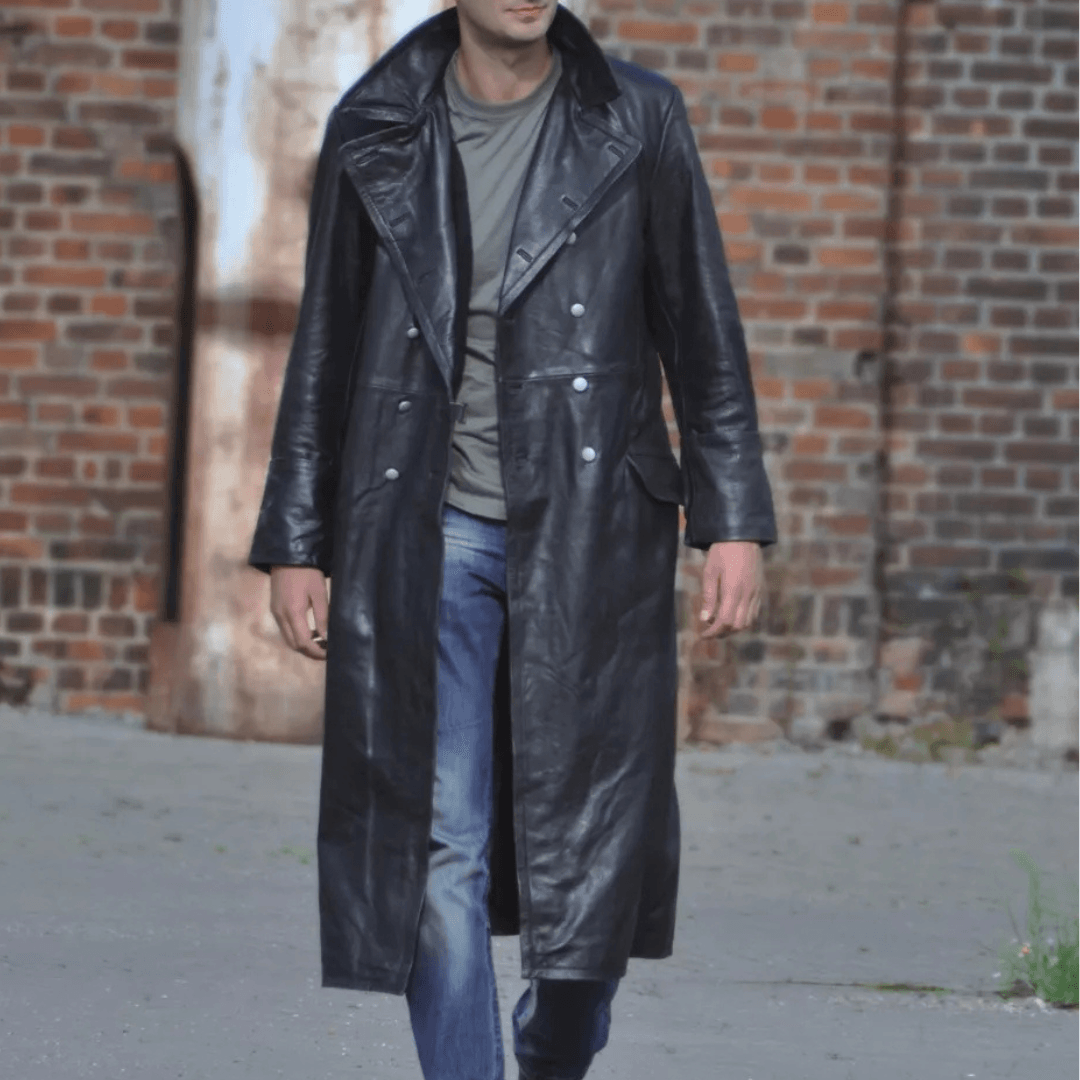 WWII German Waffen Elite Officer’s Leather Coat - Bull Armour