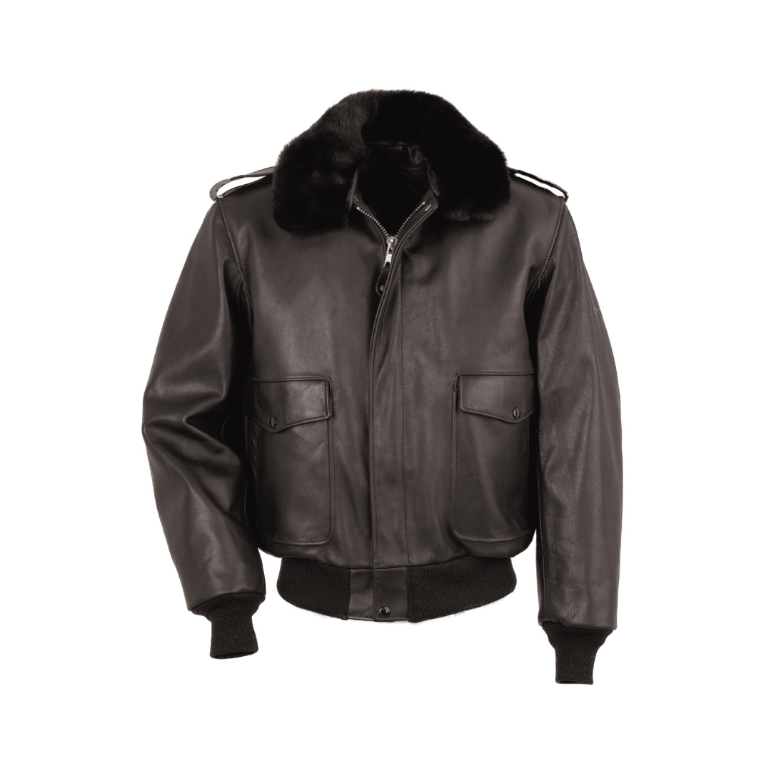 Men's USN G-1 Military Bomber Jacket | Navy Leather Jacket - Bull Armour