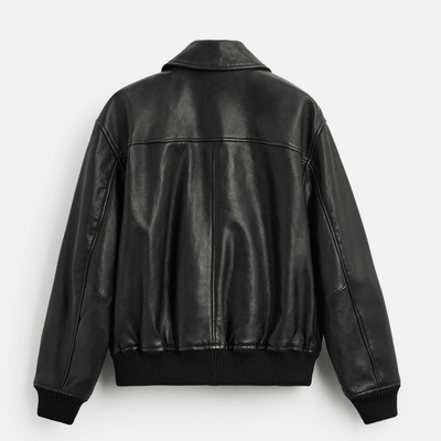 Men's Flap Pocket Leather Jacket | Vintage Retro Motorcycle Jacket - Bull Armour