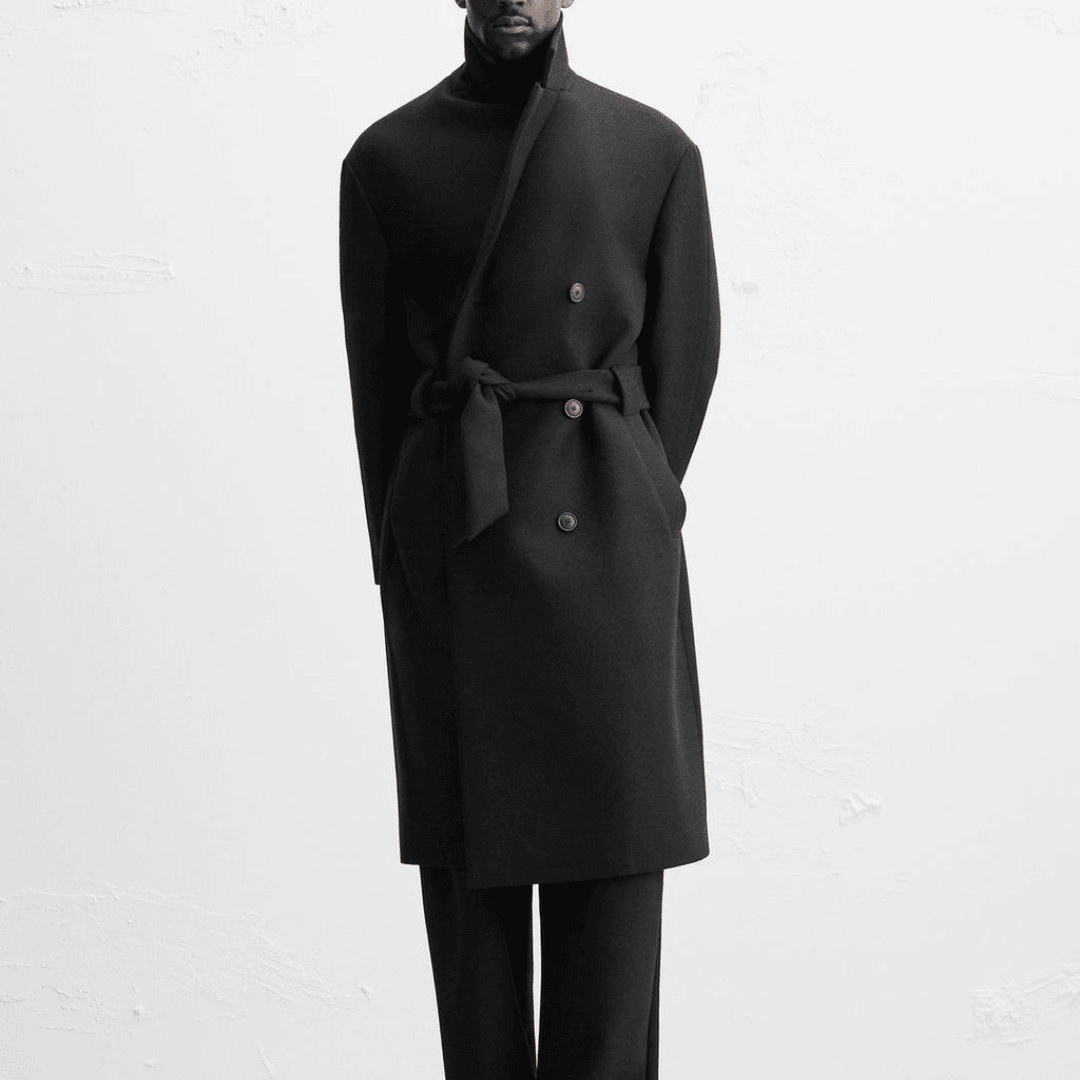 Men's Double Breasted Wool Trench Coat | Summer Trench Coat - Bull Armour