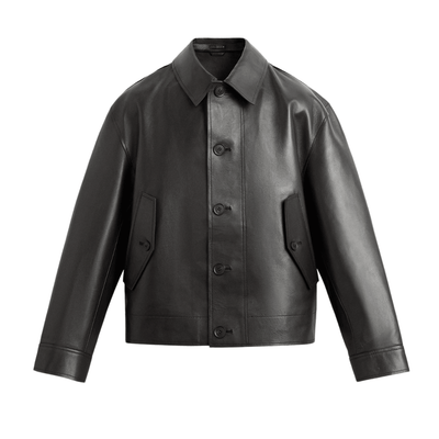 Men's Cropped Fit Sheep Leather Jacket | Distressed Biker Leather Jacket - Bull Armour