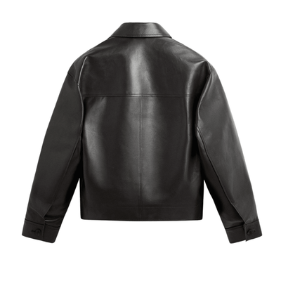 Men's Cropped Fit Sheep Leather Jacket | Distressed Biker Leather Jacket - Bull Armour
