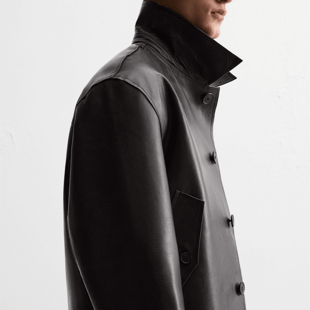 Men's Cropped Fit Sheep Leather Jacket | Distressed Biker Leather Jacket - Bull Armour
