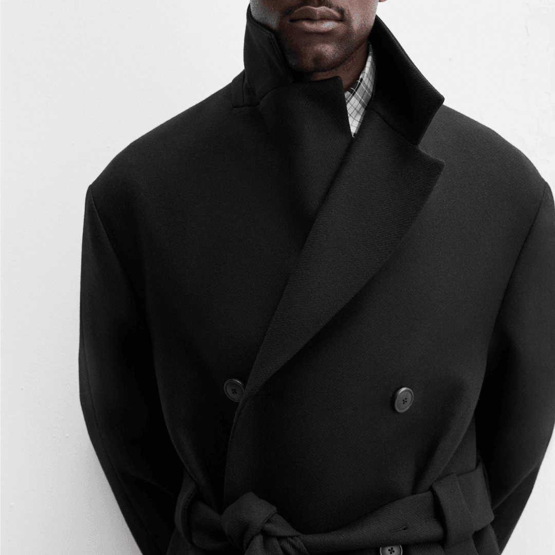 Men's Double Breasted Wool Trench Coat | Summer Trench Coat - Bull Armour