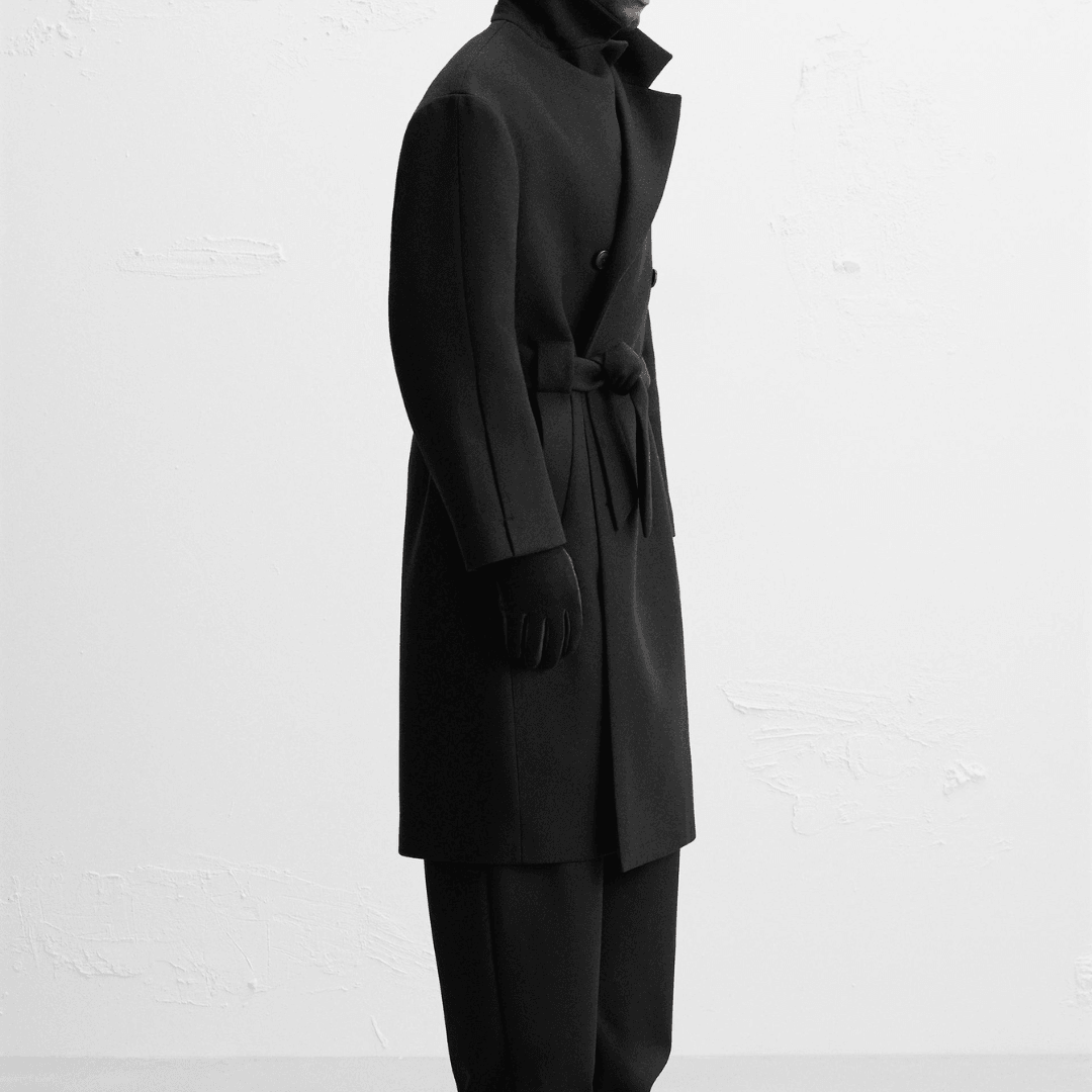 Men's Double Breasted Wool Trench Coat | Summer Trench Coat - Bull Armour