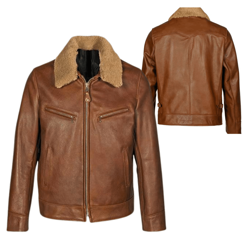 Men's Antique Rancher Leather Jacket - Bull Armour