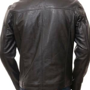 Men's Classic Black Biker Leather Jacket