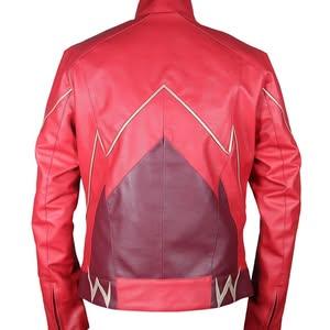 Flash Berry Allen Red Leather Jacket