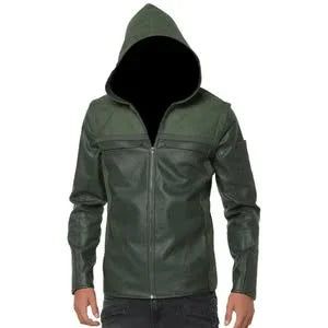 Green Arrow Hooded DC Comic TV Series Stylish Jacket