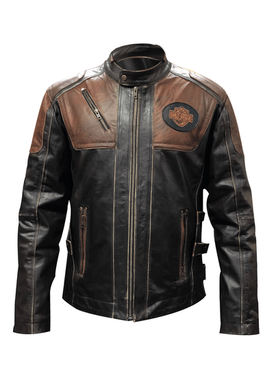 Men's Harley Premium Goat Skin Leather Jacket - Bull Armour
