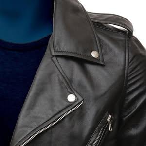 Men's Cross Zipper Black Biker Jacket