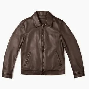Men's Whisky Lamb Skin Motorcycle Leather Jacket