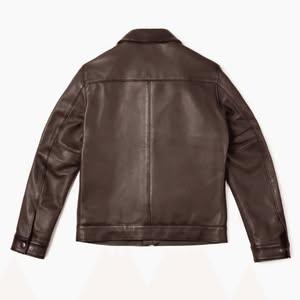 Men's Whisky Lamb Skin Motorcycle Leather Jacket
