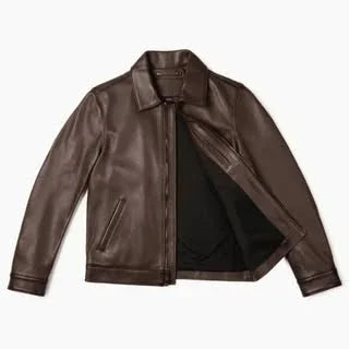 Men's Whisky Lamb Skin Motorcycle Leather Jacket