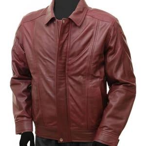 Men's Shirt Collar Leather Jacket