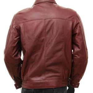 Men's Shirt Collar Leather Jacket