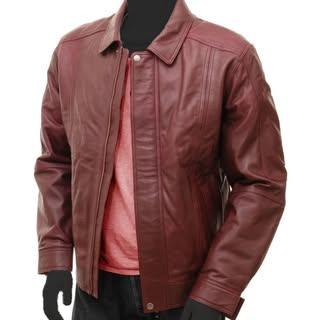 Men's Shirt Collar Leather Jacket