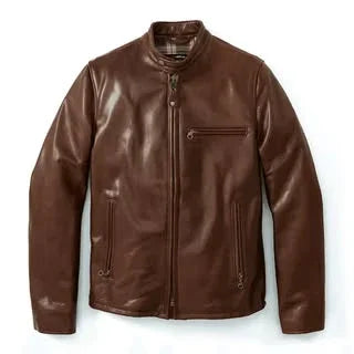 Men's Waxed Cow Hide Leather Jacket