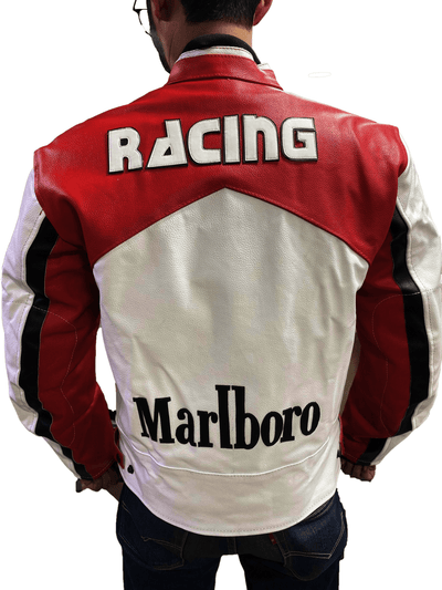 Men's Malboro Racer Leather Jacket - Bull Armour