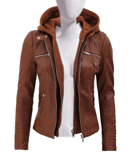 Women's Colorado Dark Brown Leather Jacket - Bull Armour