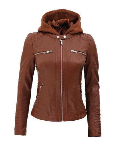 Women's Colorado Dark Brown Leather Jacket - Bull Armour