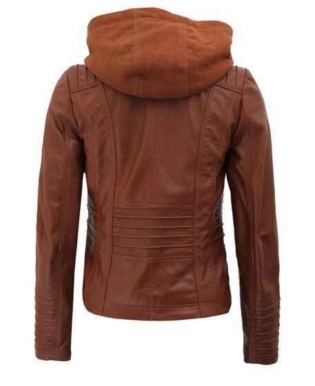 Women's Colorado Dark Brown Leather Jacket - Bull Armour