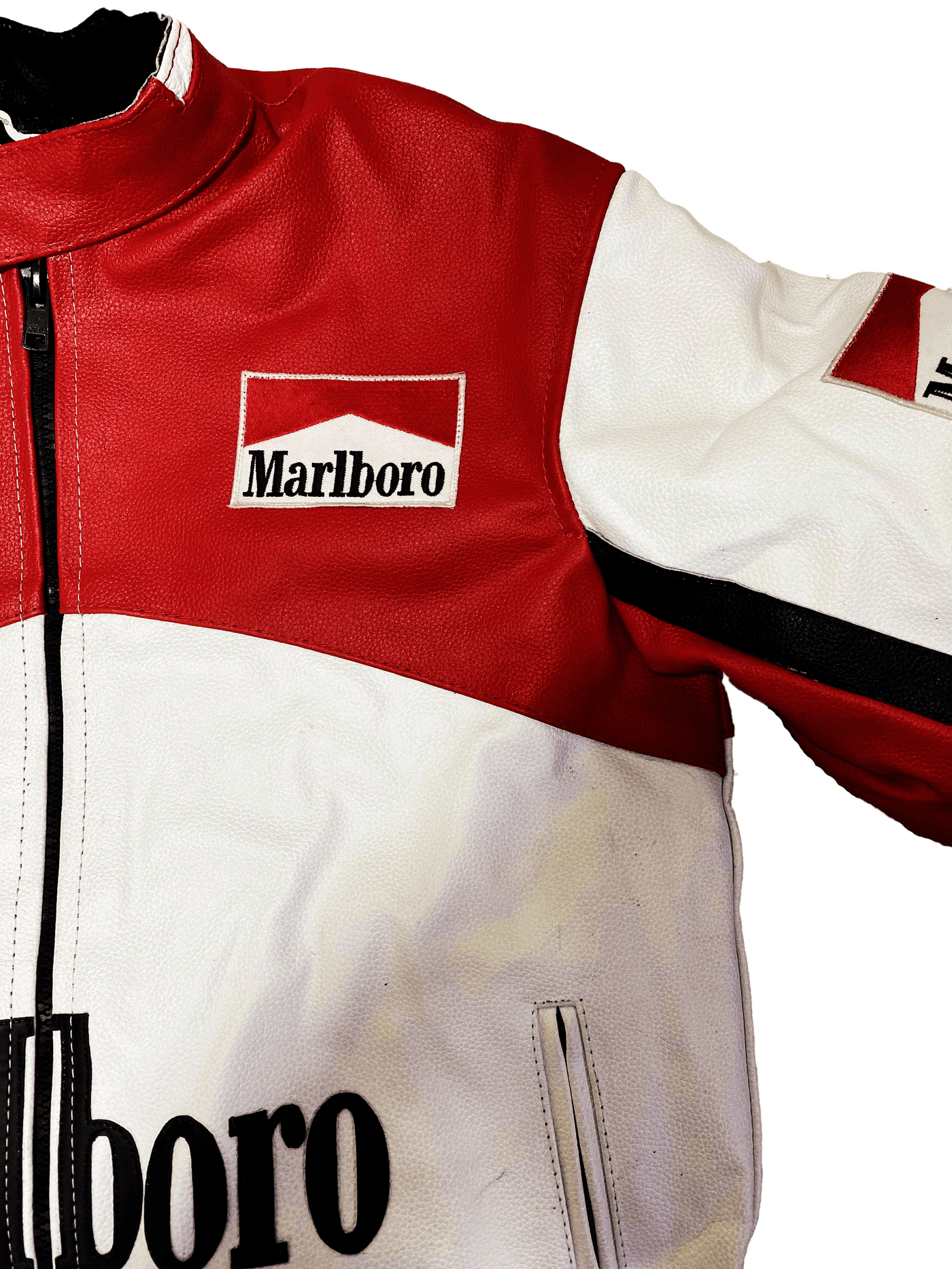 Men's Malboro Racer Leather Jacket - Bull Armour