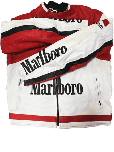 Men's Malboro Racer Leather Jacket - Bull Armour