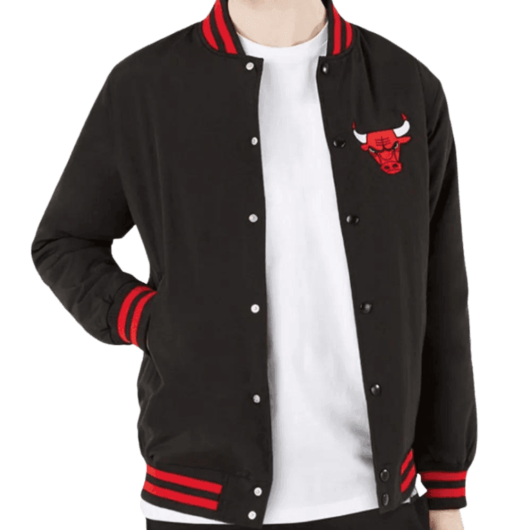 Men's Chicago Bull Bomber Varsity Wool Jacket - NBA Team - Bull Armour