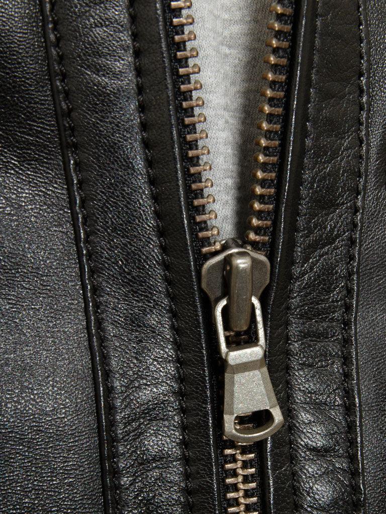 Men's Cafe Racer Leather Motorcycle Jacket - Bull Armour