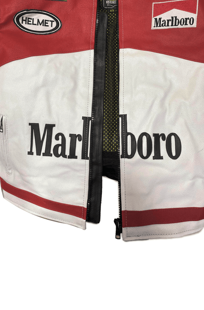 Men's Malboro Racer Leather Jacket - Bull Armour